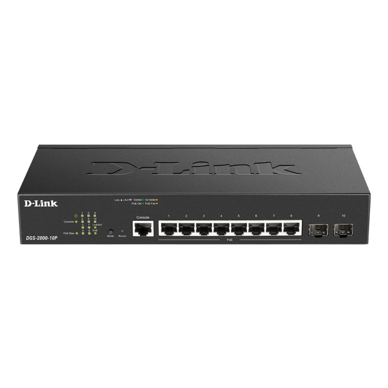 D Link Dgs 2000 10p Switch L2 8xgb Poe 2xsfp